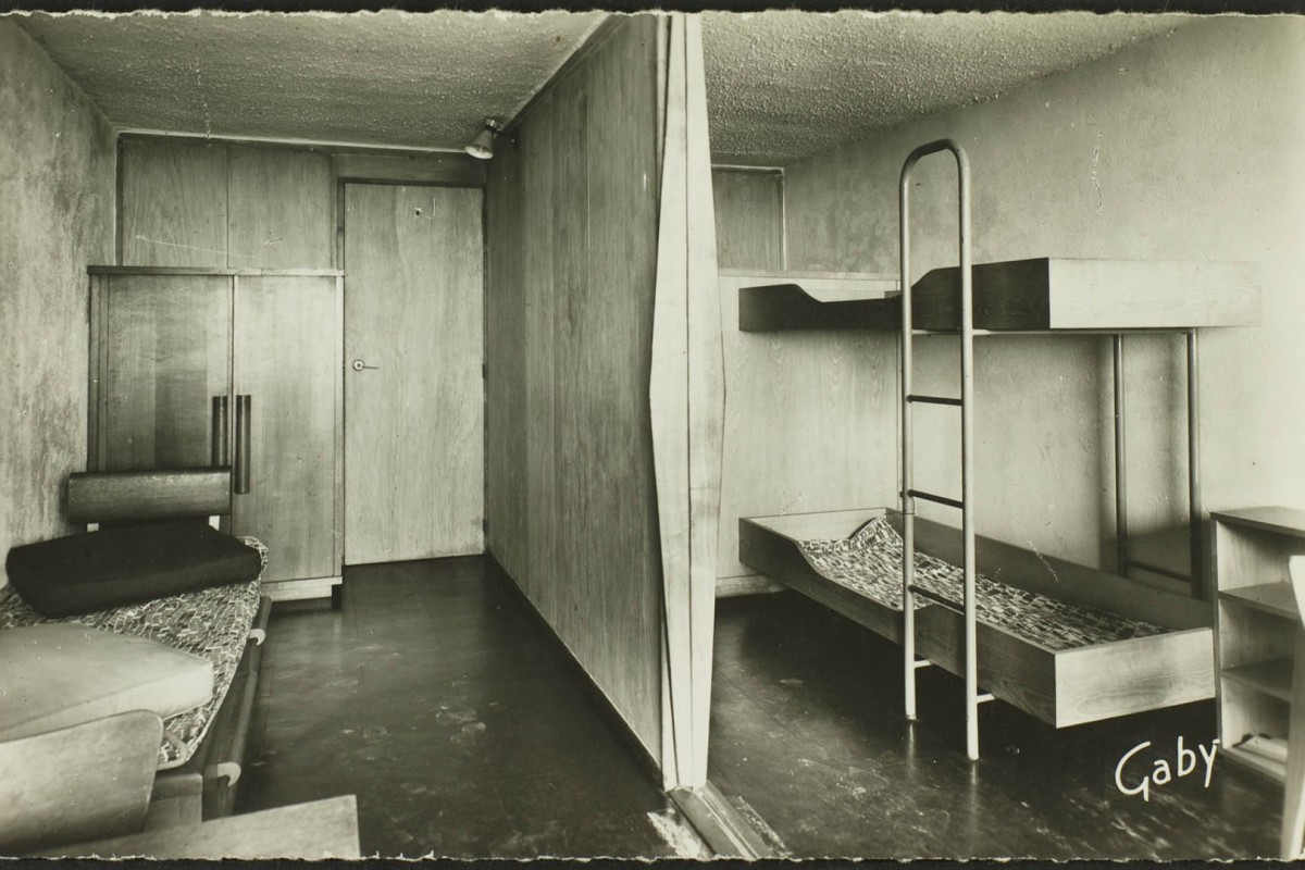 AMRezé_La Maison Radieuse ; vue intérieure d'une chambre pour enfants