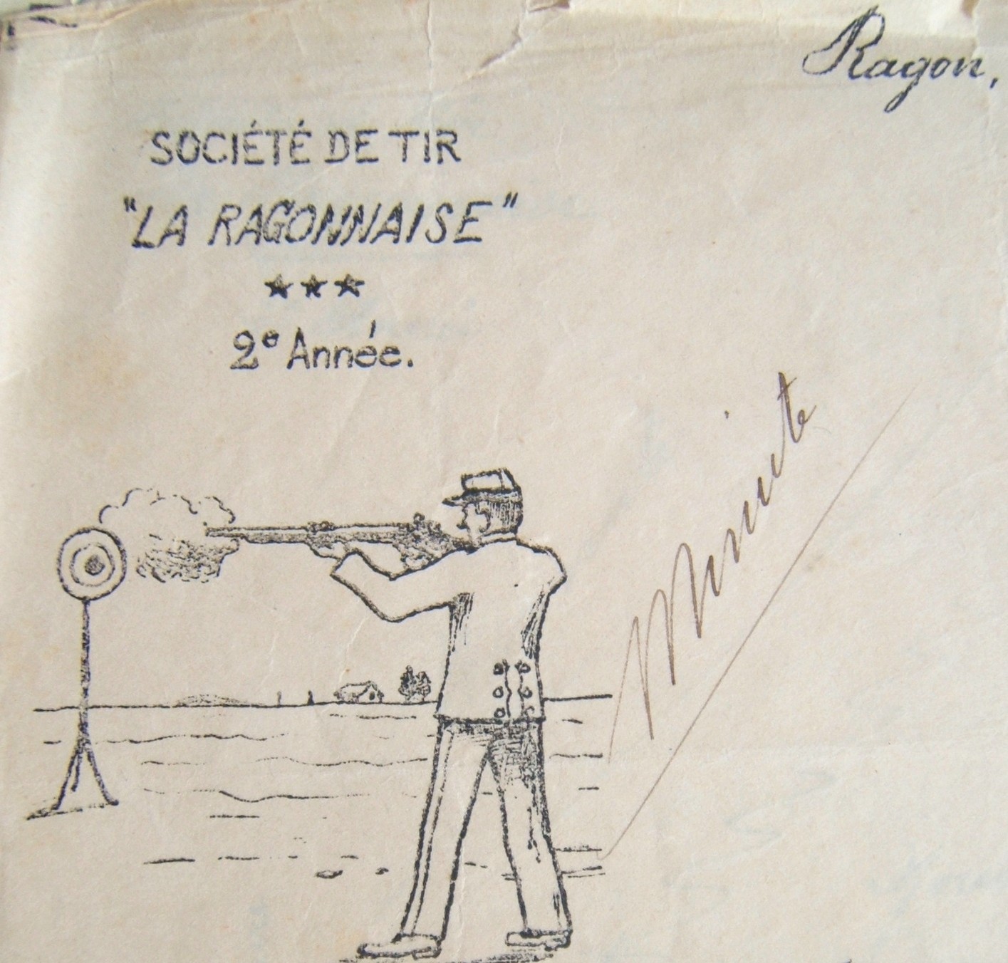 Le stand de tir de la Ragonnaise de 1906 à 1911